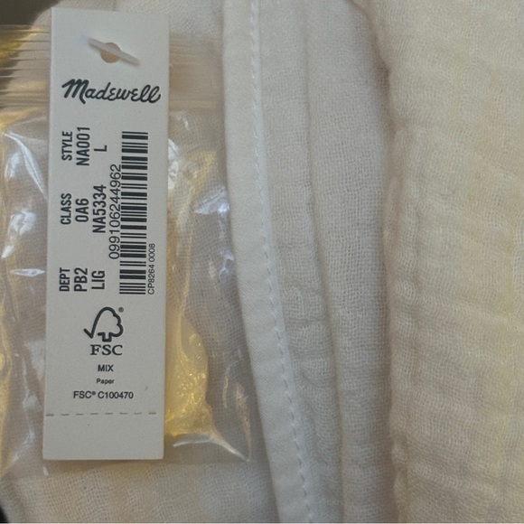 Madewell Dorset Lightspun Cream Blazer Size Large Oversized NWT - Picture 7 of 12